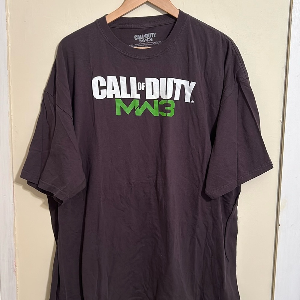 Call Of Duty MW3 Logo Deep Gray T-Shirt Gaming Sz 2XL